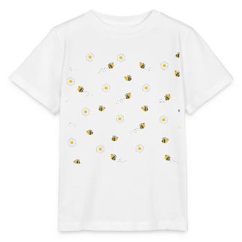 Bees and flowers - Stanley/Stella MINI CREATOR Kids’ T-Shirt - white - Front - Maike (125cm)