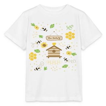Bee Honey - Stanley/Stella Kinder T-Shirt MINI CREATOR  - Weiß - Vorne - Maike (125cm)