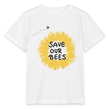 Rettet die Bienen Blume - Stanley/Stella Kinder T-Shirt MINI CREATOR  - Weiß - Vorne - Maike (125cm)