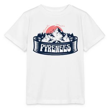 Pyrenees Mountains Red Sunset - Stanley/Stella MINI CREATOR Kids’ T-Shirt - white - Front - Maike (125cm)