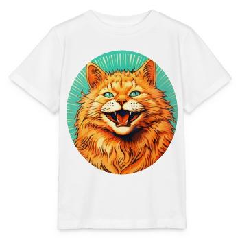Funny kitty #cat - Stanley/Stella MINI CREATOR Kids’ T-Shirt - white - Front - Maike (125cm)