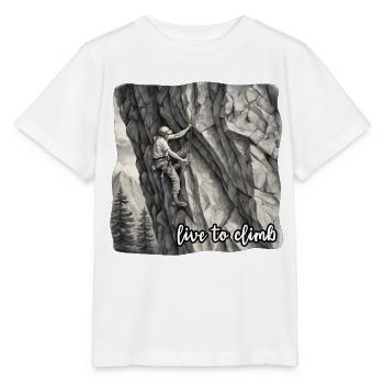 Climbing / Rock Face / Mountain / Mountain / Outdoor / Courage - Stanley/Stella MINI CREATOR Kids’ T-Shirt - white - Front - Maike (125cm)