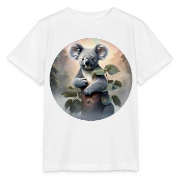 Koala / Tierwelt / Eukalyptus / Baumbewohner / Zoo - Stanley/Stella Kinder T-Shirt MINI CREATOR  - Weiß - Vorne - Maike (125cm)