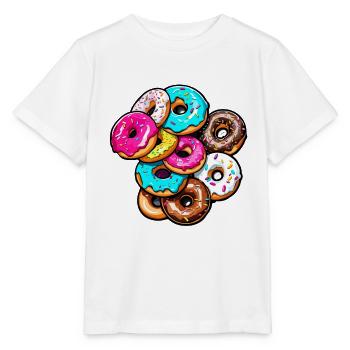 Donuts / Süßigkeit / Zuckerguss / Dessert / Gebäck - Stanley/Stella Kinder T-Shirt MINI CREATOR  - Weiß - Vorne - Maike (125cm)