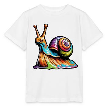 Snail / Animal / Crawling / Slimy / Slow - Stanley/Stella MINI CREATOR Kids’ T-Shirt - white - Front - Maike (125cm)