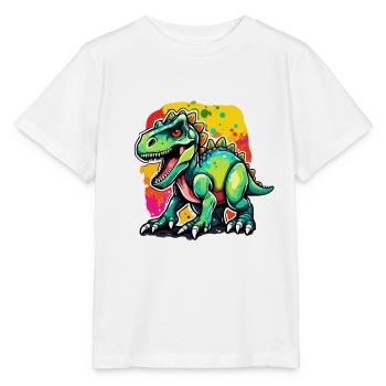 Dinosaurier / Tier / Urzeit / Reptil / Jungs - Stanley/Stella Kinder T-Shirt MINI CREATOR  - Weiß - Vorne - Maike (125cm)