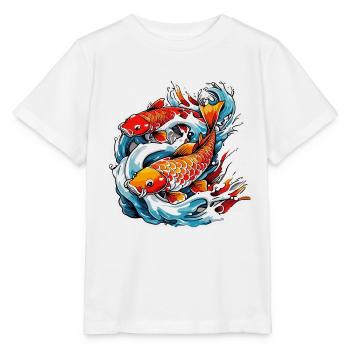 Koi Carp / Fish / Japanese / Pond / Water - Stanley/Stella MINI CREATOR Kids’ T-Shirt - white - Front - Maike (125cm)