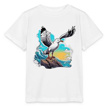Seagull / Animal / Harbour / Bird / Sea / Water - Stanley/Stella MINI CREATOR Kids’ T-Shirt - white - Front - Maike (125cm)