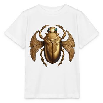 Scarabée / Mysticisme / Symbolisme égyptien / Antique - T-shirt bio MINI CREATOR Stanley/Stella Enfant - blanc - Devant - Maike (125cm)