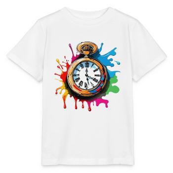 Uhr / Uhrwerk / Uhrzeit / Zeiger / Zeit / Antik - Stanley/Stella Kinder T-Shirt MINI CREATOR  - Weiß - Vorne - Maike (125cm)
