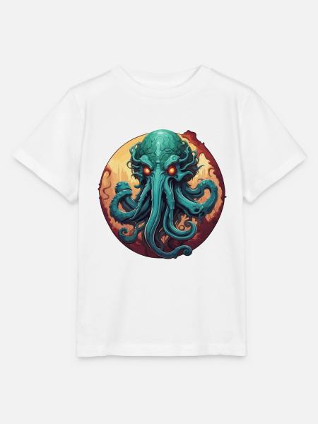 Cthulhu / Demon / Fantasie / Horror / tentakelig - Stanley/Stella Kinder T-Shirt MINI CREATOR - Weiß
