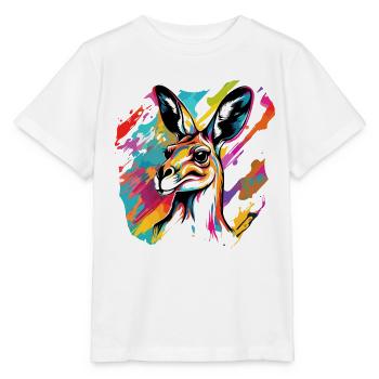 Känguru / Tier / Australien / Beuteltier / Outback - Stanley/Stella Kinder T-Shirt MINI CREATOR  - Weiß - Vorne - Maike (125cm)