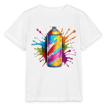 Bombe aérosol / Art / Spray / Street Art / Mur - T-shirt bio MINI CREATOR Stanley/Stella Enfant - blanc - Devant - Maike (125cm)