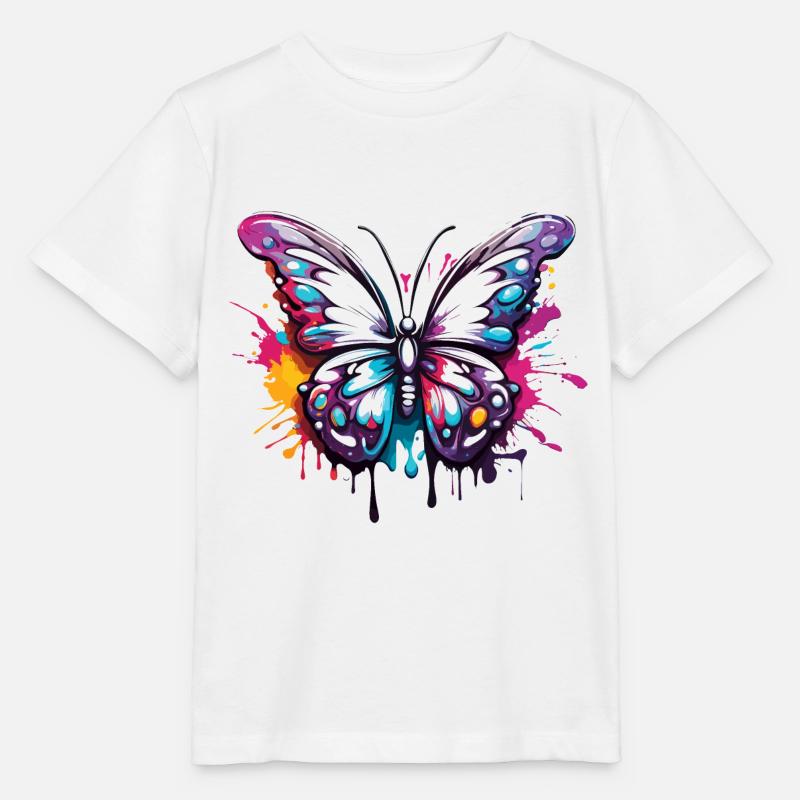 Schmetterling / Tier / Insekt / fliegen / Sommer - Stanley/Stella Kinder T-Shirt MINI CREATOR  - Weiß