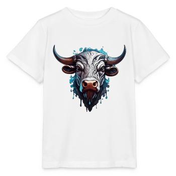 Stier / Bulle / Tier / Hörner / Stierkampf - Stanley/Stella Kinder T-Shirt MINI CREATOR  - Weiß - Vorne - Maike (125cm)