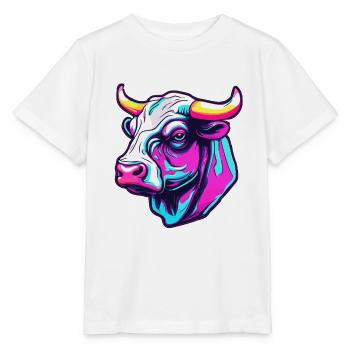 Stier / Bulle / Tier / Hörner / Stierkampf - Stanley/Stella Kinder T-Shirt MINI CREATOR  - Weiß - Vorne - Maike (125cm)