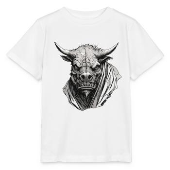 Stier / Bulle / Tier / Hörner / Stierkampf - Stanley/Stella Kinder T-Shirt MINI CREATOR  - Weiß - Vorne - Maike (125cm)