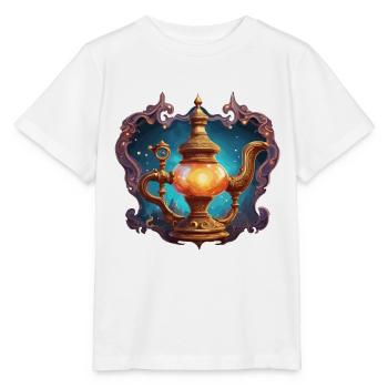 Wunderlampe / Wünsche /Orient / Wunder / Genie - Stanley/Stella Kinder T-Shirt MINI CREATOR  - Weiß - Vorne - Maike (125cm)