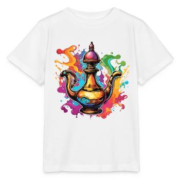 Wunderlampe / Wünsche /Orient / Wunder / Genie - Stanley/Stella Kinder T-Shirt MINI CREATOR  - Weiß - Vorne - Maike (125cm)