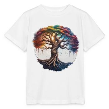 Arbre / Nature / Terre / Écorce / Racines / Feuilles - T-shirt bio MINI CREATOR Stanley/Stella Enfant - blanc - Devant - Maike (125cm)