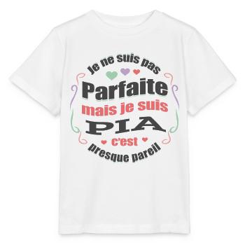 PIA PARFAITE - PRENOM PIA - T-shirt bio MINI CREATOR Stanley/Stella Enfant - blanc - Devant - Maike (125cm)