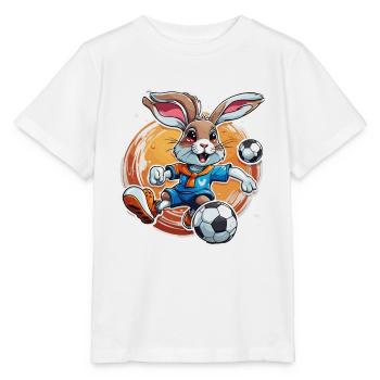 Soccer Bunny / Animal / Soccer / Goal / Sports - Stanley/Stella MINI CREATOR Kids’ T-Shirt - white - Front - Maike (125cm)