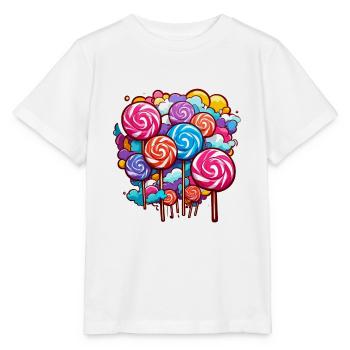 Lollipop / Lollipop / Candy / Lick / Cute - Stanley/Stella MINI CREATOR Kids’ T-Shirt - white - Front - Maike (125cm)