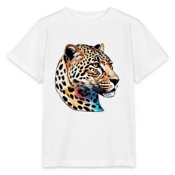 Léopard / guépard / Animal / Animal imprimé / motif - T-shirt bio MINI CREATOR Stanley/Stella Enfant - blanc - Devant - Maike (125cm)