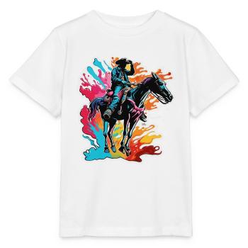 Cowboy / Wild West / Desert / Lasso / Rodeo - Stanley/Stella MINI CREATOR Kids’ T-Shirt - white - Front - Maike (125cm)