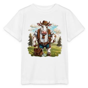 Lederhosen / Animal / Traditional costume / Tradition / Cow - Stanley/Stella MINI CREATOR Kids’ T-Shirt - white - Front - Maike (125cm)