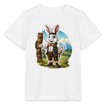 Lederhosen / Animal / Traditional costume / Tradition / Rabbit - Stanley/Stella MINI CREATOR Kids’ T-Shirt - white - Front - Maike (125cm)
