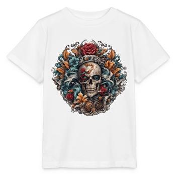Skull / skull / skeleton / gothic / tattoo - Stanley/Stella MINI CREATOR Kids’ T-Shirt - white - Front - Maike (125cm)