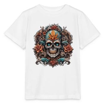 Skull / skull / skeleton / gothic / tattoo - Stanley/Stella MINI CREATOR Kids’ T-Shirt - white - Front - Maike (125cm)