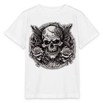Skull / skull / skeleton / gothic / tattoo - Stanley/Stella MINI CREATOR Kids’ T-Shirt - white - Front - Maike (125cm)