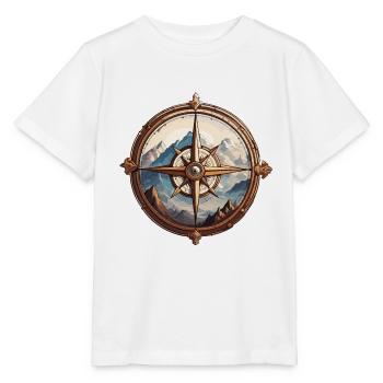Compass / Cardinal Direction / Travel / Survival - Stanley/Stella MINI CREATOR Kids’ T-Shirt - white - Front - Maike (125cm)