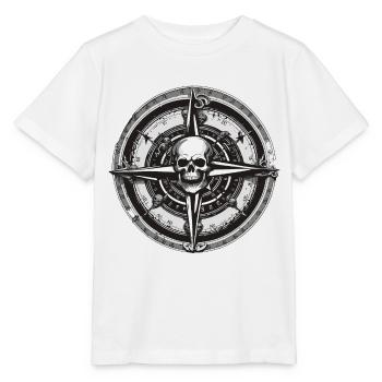 Kompass / Himmelsrichtung / Reisen / Survival - Stanley/Stella Kinder T-Shirt MINI CREATOR  - Weiß - Vorne - Maike (125cm)