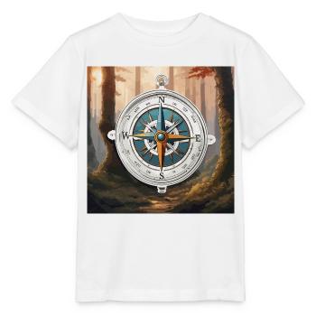Compass / Cardinal Direction / Travel / Survival - Stanley/Stella MINI CREATOR Kids’ T-Shirt - white - Front - Maike (125cm)