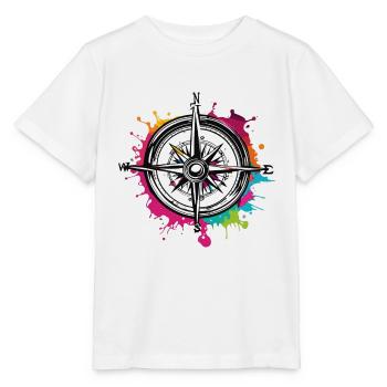 Compass / Cardinal Direction / Travel / Survival - Stanley/Stella MINI CREATOR Kids’ T-Shirt - white - Front - Maike (125cm)