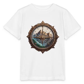 Compass / Cardinal Direction / Travel / Survival - Stanley/Stella MINI CREATOR Kids’ T-Shirt - white - Front - Maike (125cm)
