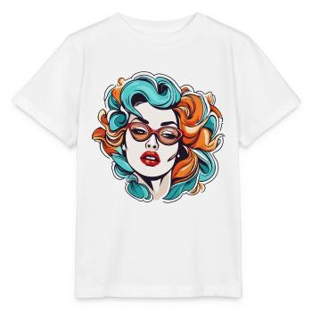 teuflische Frau / blut / Gothic / Heavy Metal - Stanley/Stella Kinder T-Shirt MINI CREATOR  - Weiß - Vorne - Maike (125cm)