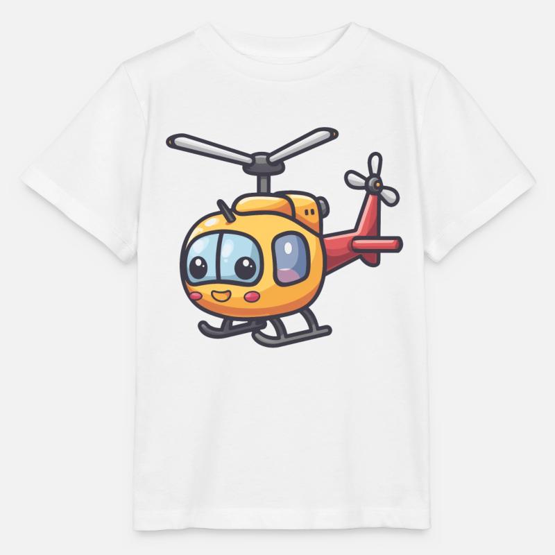 Lächelnder Hubschrauber - Stanley/Stella Kinder T-Shirt MINI CREATOR  - Weiß