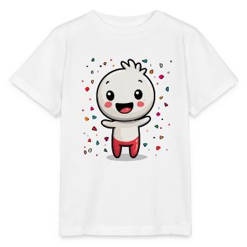 Fasnachtsfreude mit Konfetti - Stanley/Stella Kinder T-Shirt MINI CREATOR  - Weiß - Vorne - Maike (125cm)