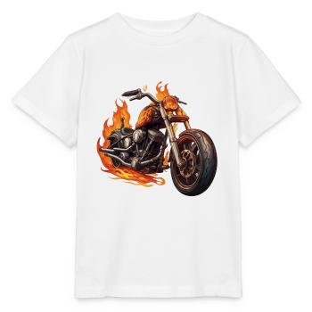 Motard / Motard / Motard / Deux-roues / Cross - T-shirt bio MINI CREATOR Stanley/Stella Enfant - blanc - Devant - Maike (125cm)