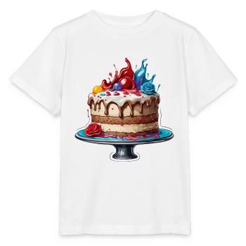 Geburtstagstorte / Kuchen / Happy Birthday / Torte - Stanley/Stella Kinder T-Shirt MINI CREATOR  - Weiß - Vorne - Maike (125cm)
