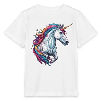 Unicorn / mythical creatures / fairy tales / magic / glitter - Stanley/Stella MINI CREATOR Kids’ T-Shirt - white - Front - Maike (125cm)