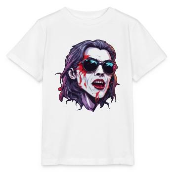 Vampire / Dracula / Suceur de sang / Halloween / Mythe - T-shirt bio MINI CREATOR Stanley/Stella Enfant - blanc - Devant - Maike (125cm)