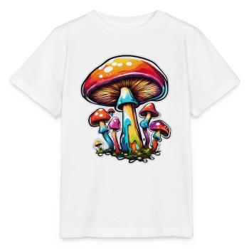 Mushroom / Mushroom / Meadow / Forest / Goa / Psy - Stanley/Stella MINI CREATOR Kids’ T-Shirt - white - Front - Maike (125cm)