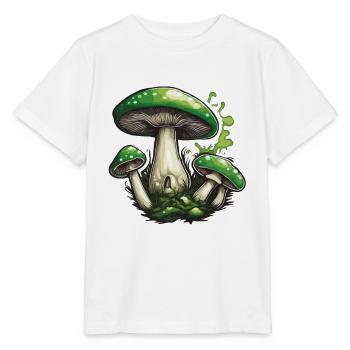 Mushroom / Mushroom / Meadow / Forest / Goa / Psy - Stanley/Stella MINI CREATOR Kids’ T-Shirt - white - Front - Maike (125cm)