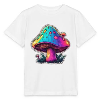 Mushroom / Mushroom / Meadow / Forest / Goa / Psy - Stanley/Stella MINI CREATOR Kids’ T-Shirt - white - Front - Maike (125cm)