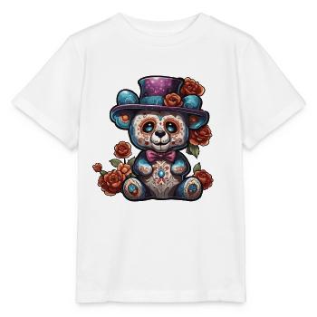 Ours en peluche / Peluche / Animal en peluche / Idée cadeau - T-shirt bio MINI CREATOR Stanley/Stella Enfant - blanc - Devant - Maike (125cm)
